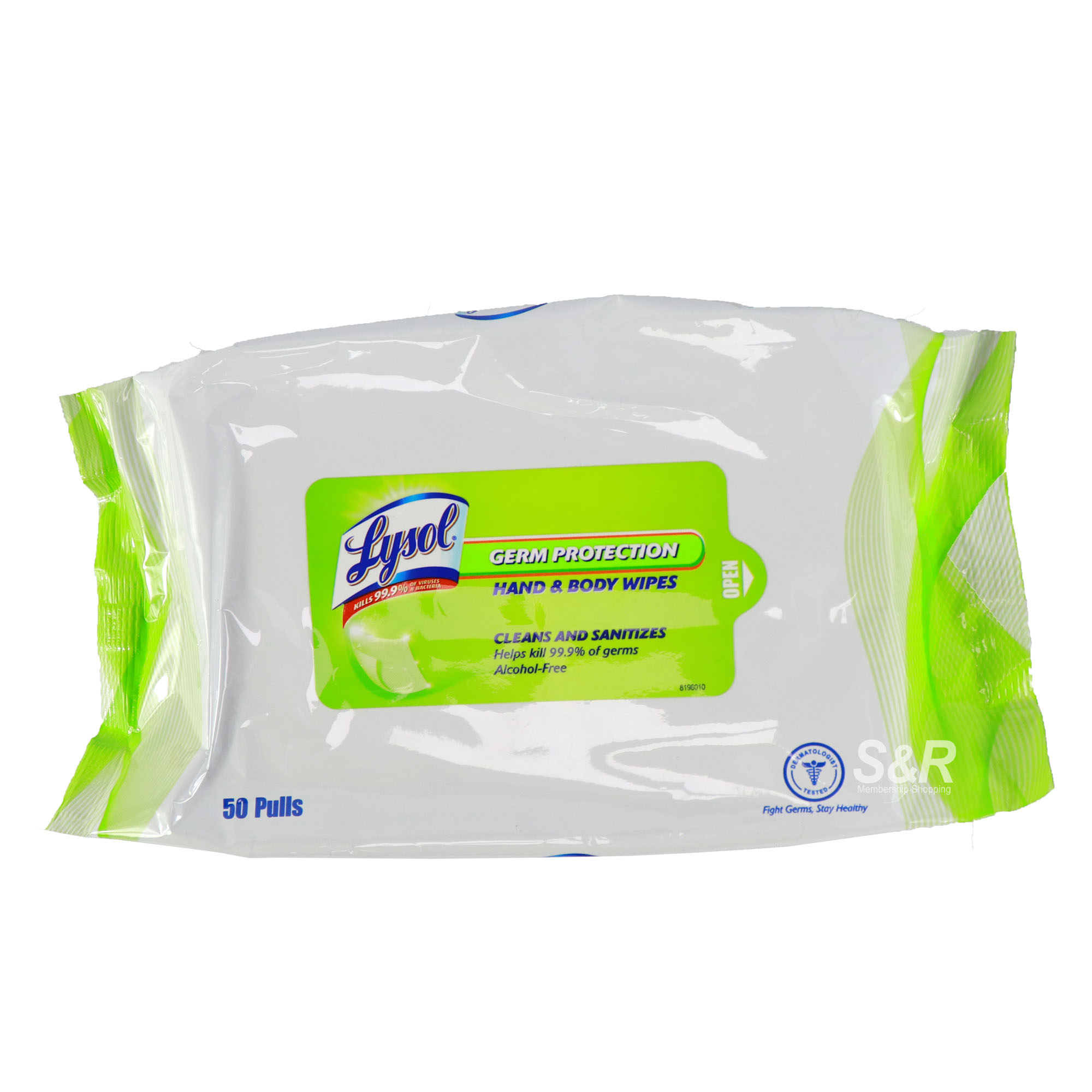 Lysol Germ Protection Hand & Body Wipes 50pcs